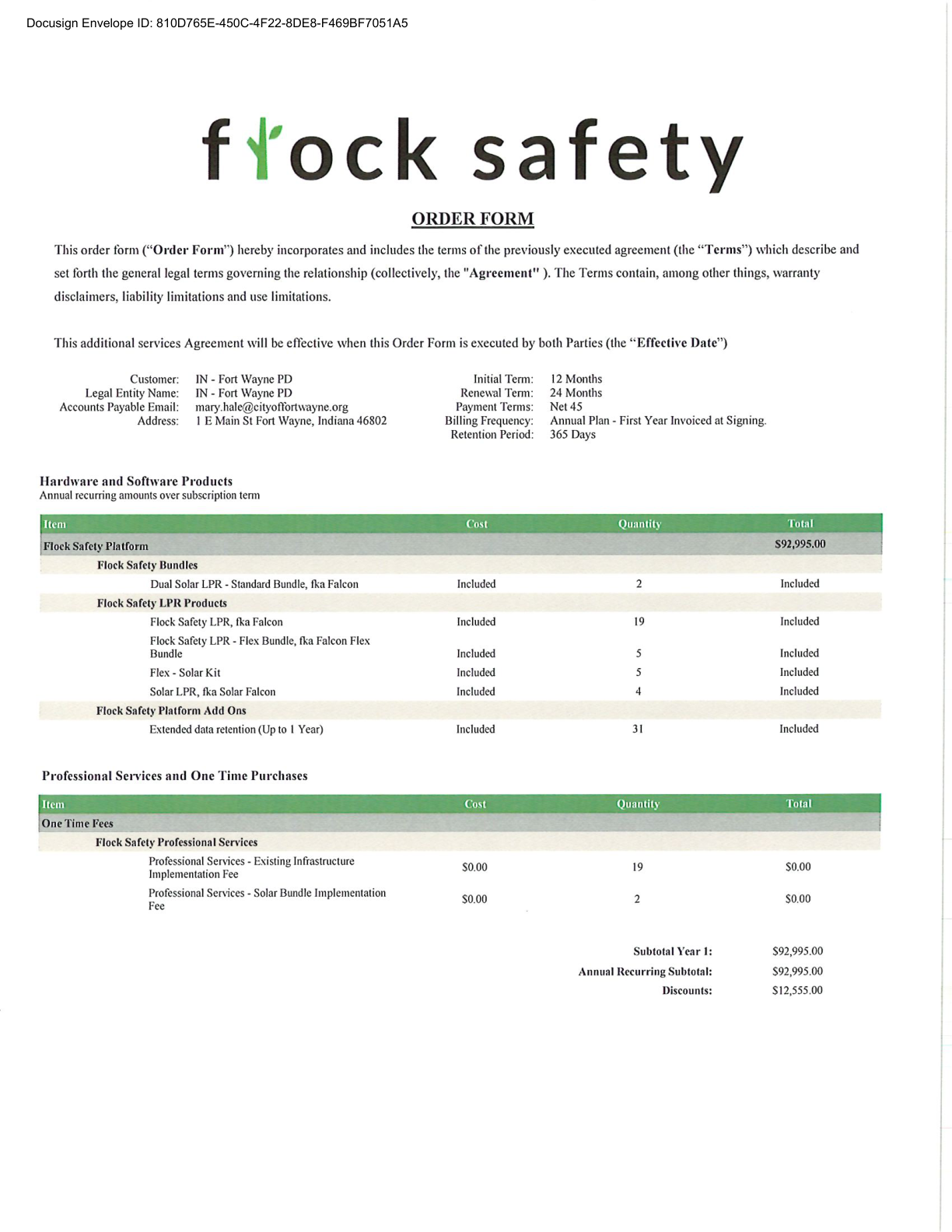 2025 Flock order form