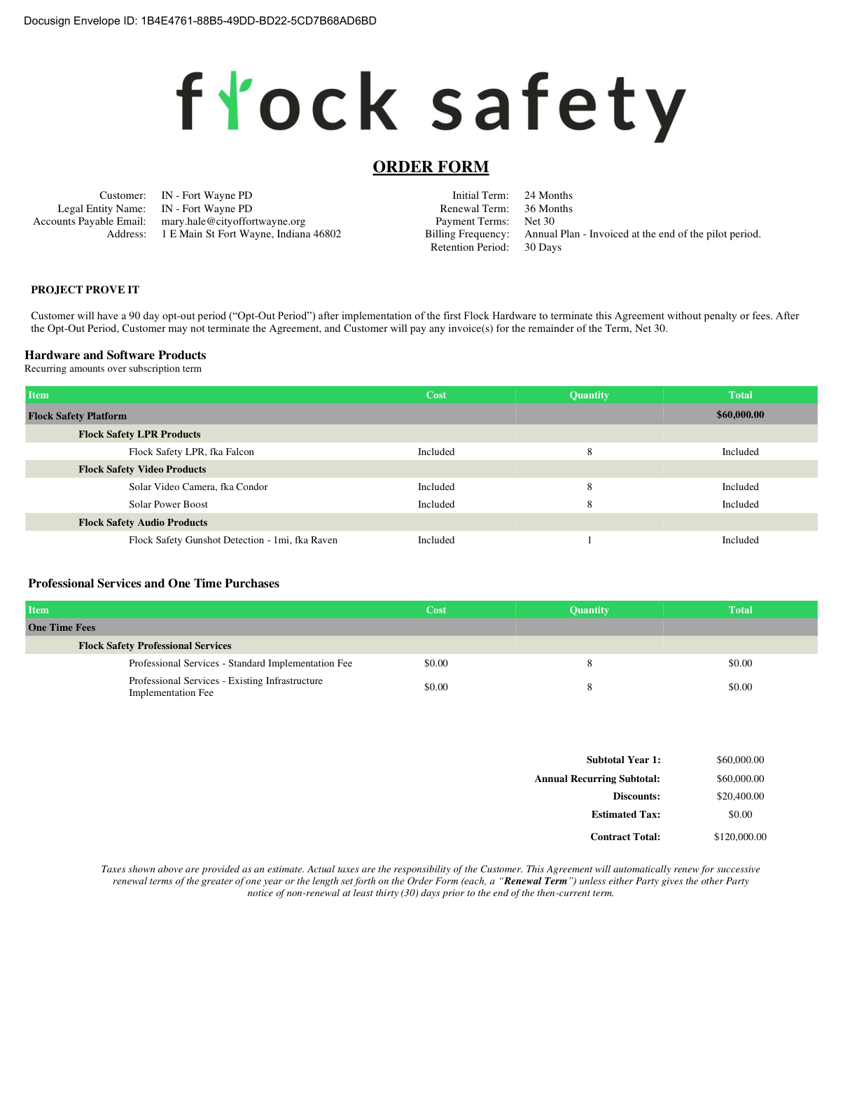 2026 Flock Q-193589 order form